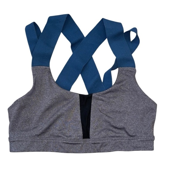 ALO Yoga Other - Alo Yoga Strappy Sports Bra Women's XS Navy Black Gray Workout Running Crossfit